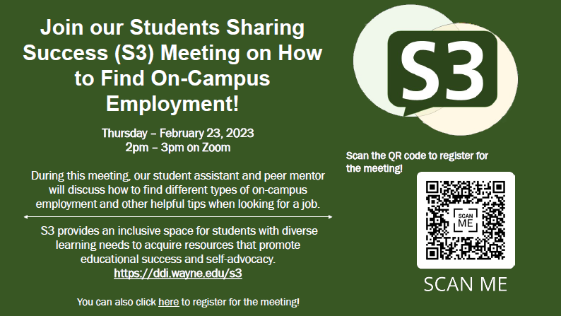 Picture of S3 Student group flyer.